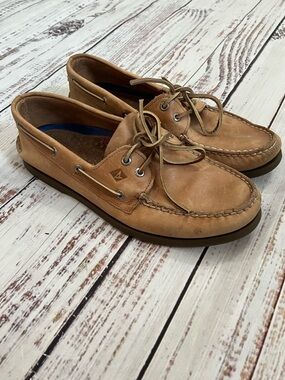 Sperry Men's Top Sider Authentic Original 2-Eye Boat Shoes Sahara Brown 10.5